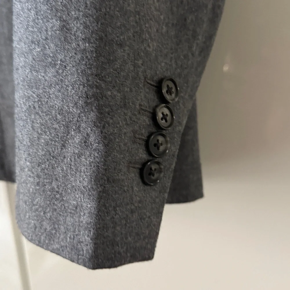 Brooks Brothers Tailored Shirt Jacket in Wool Flannel gray 42r